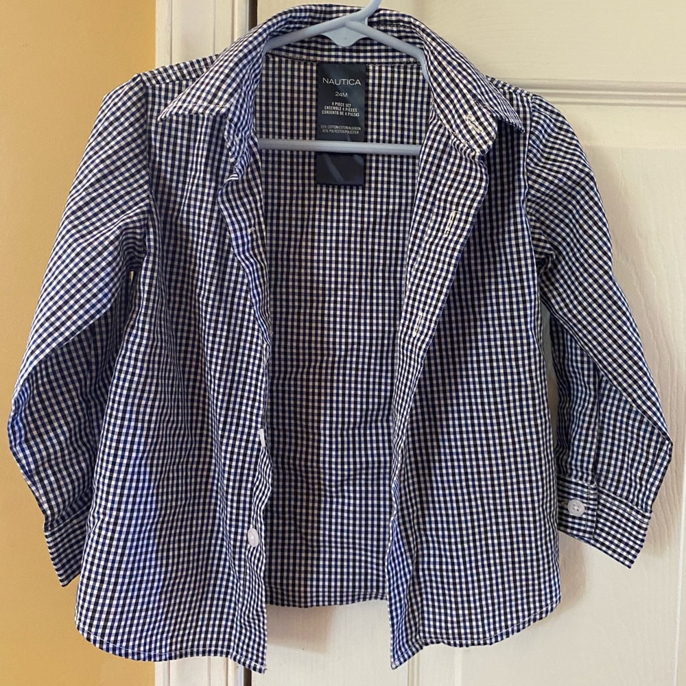 Nautica 24 month button up long sleeve shirt